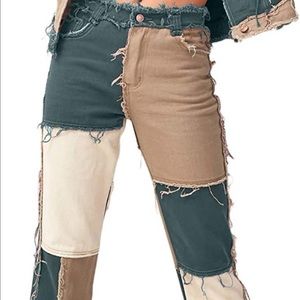 Patched jeans